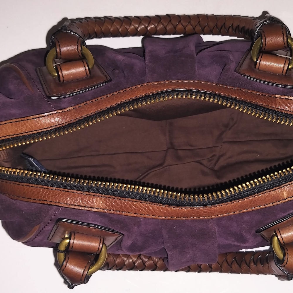 Banana Republic Deep Purple and Brown Mini Bag